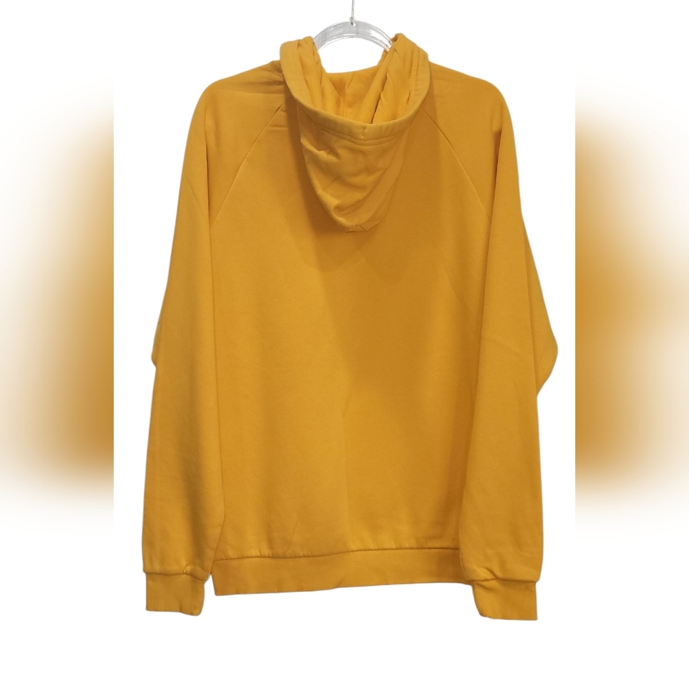 Large UNDER ARMOUR Bright Yellow Hooded Sweatshirt - Picture 5 of 7